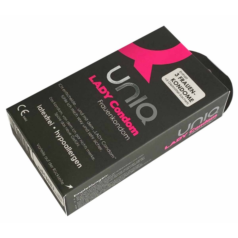 UNIQ Lady Condom Non-Latex Female Condoms 3 pcs