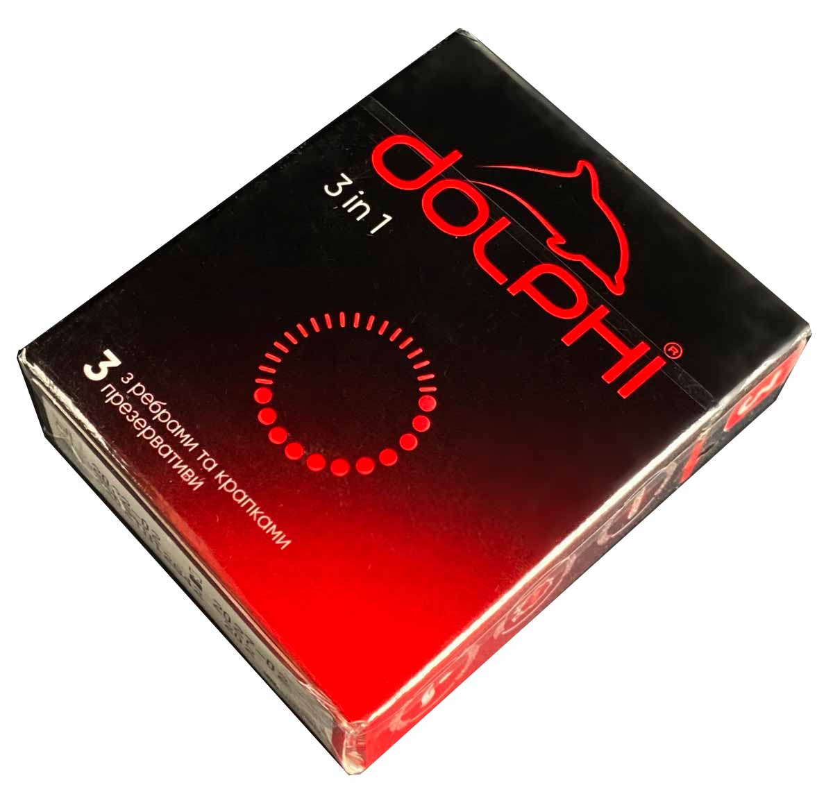 Dolphi 3-in-1 Condoms 3pcs - Front of Pack